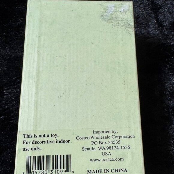 Vintage Victorian Costco Angel Boy Ceramic Holding A Tree Ornament 5.5" - Picture 3 of 7